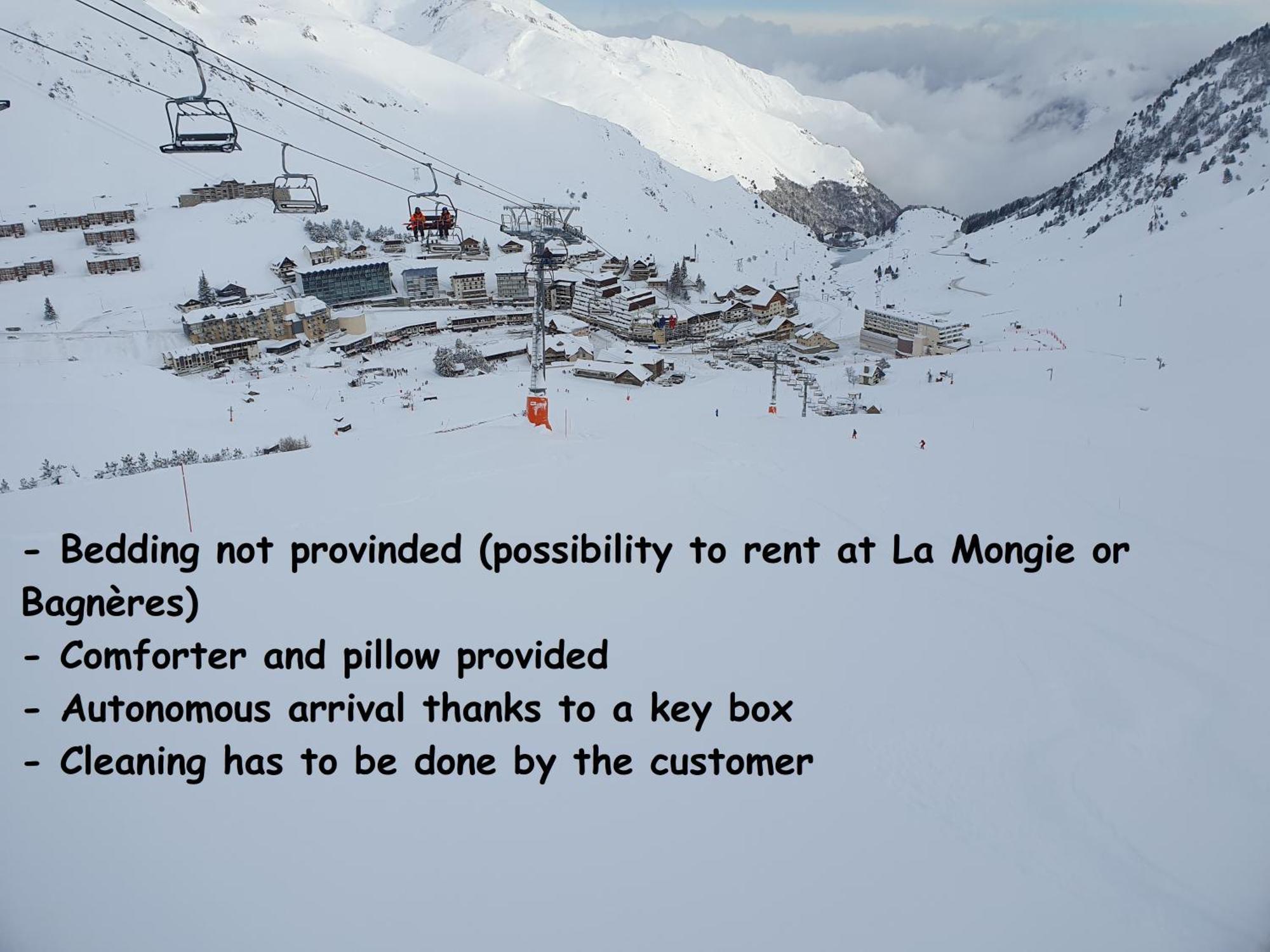 La Mongie, Studio pieds des pistes, parking intérieur privé Esterno foto