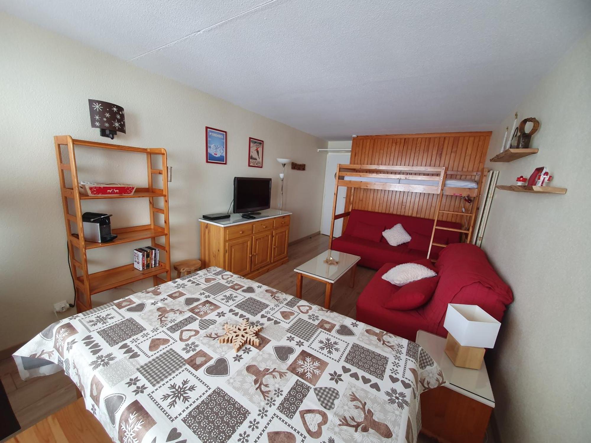 La Mongie, Studio pieds des pistes, parking intérieur privé Esterno foto