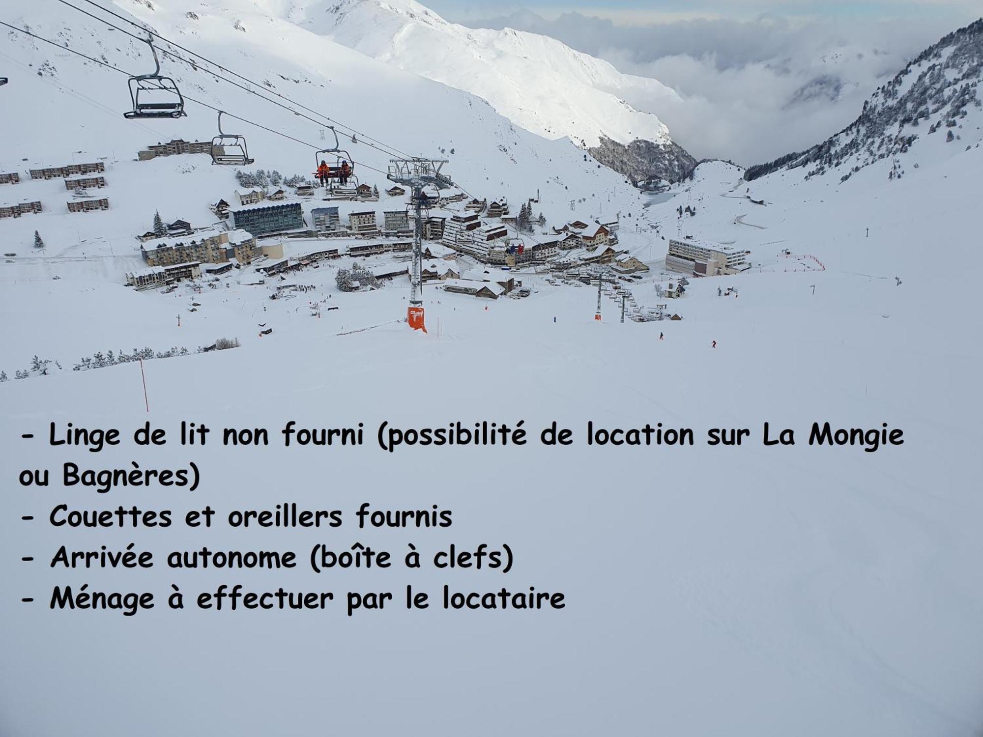 La Mongie, Studio pieds des pistes, parking intérieur privé Esterno foto